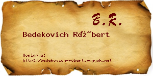 Bedekovich Róbert névjegykártya